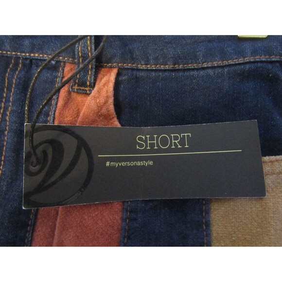 Versona Flare Jeans Striped Patchwork Colorblock 70s Boho NWT Size 6 Sm - Picture 7 of 9